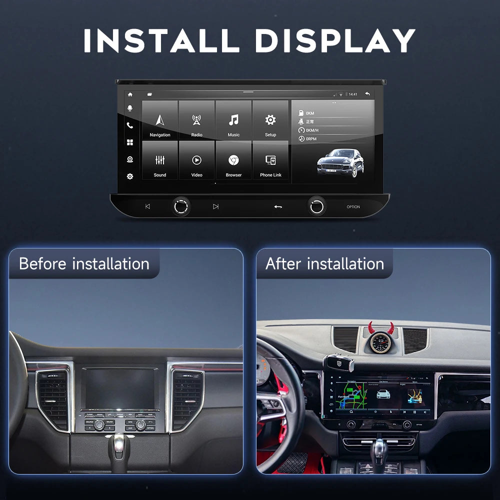 12.3 Inch Android 14 System Car DVD Player Multimedia GPS Navigation Carplay for Porsche Mica Macan