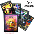 10-55Pcs Pokemon Gold Foil Cards Golden Letters English Spanish French German Game Card Metalicas Charizard Vmax Gx Series Gift