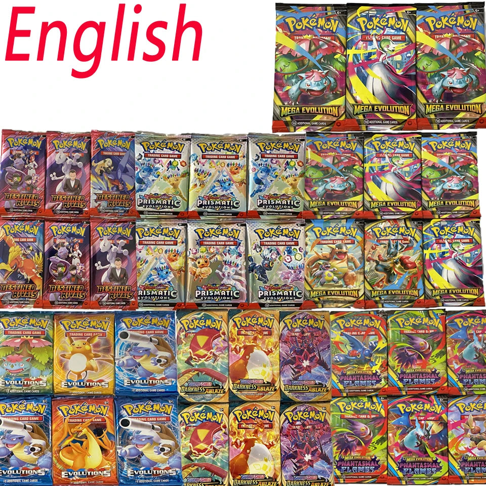 ***SALE 30-360Pcs/Set English TCG: Ecarlet & Violet Etsncelles Astral Radiance Obsidian Flames Booster  Card Pokemones Card Game
