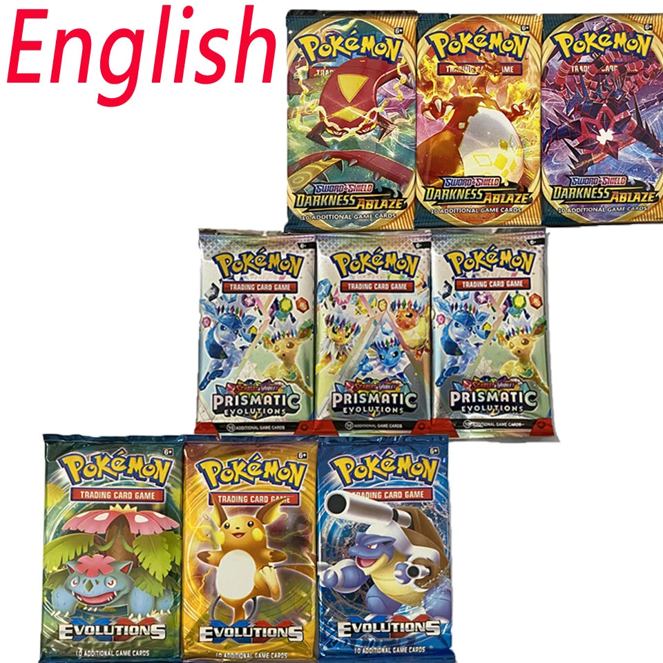 ***SALE 30-360Pcs/Set English TCG: Ecarlet & Violet Etsncelles Astral Radiance Obsidian Flames Booster  Card Pokemones Card Game