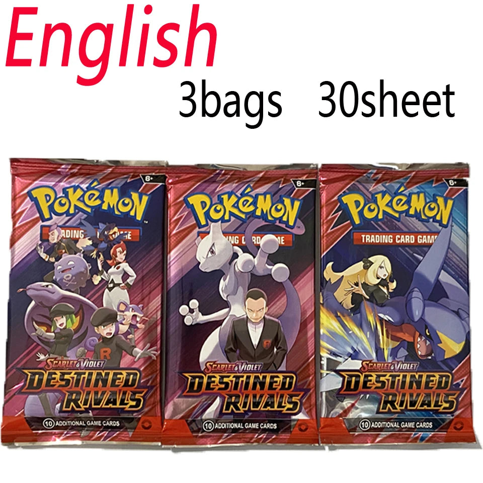 ***SALE 30-360Pcs/Set English TCG: Ecarlet & Violet Etsncelles Astral Radiance Obsidian Flames Booster  Card Pokemones Card Game